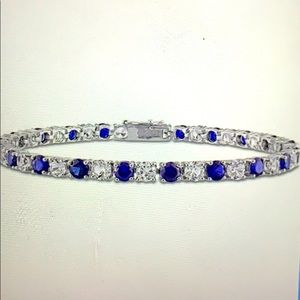 Tennis Bracelet Blue/White Sapphire